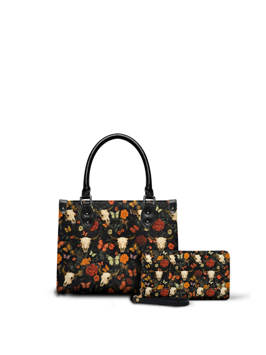 "Thornfall" - Small Leather Handbag Matching Set (FREE WALLET)