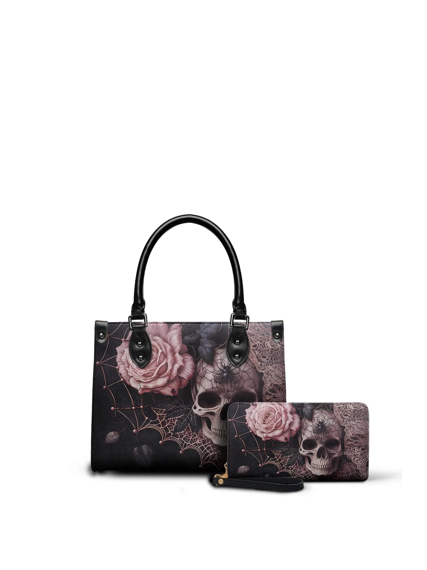"Venomina" - Small Leather Handbag Matching Set (FREE WALLET)