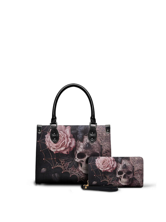 "Venomina" - Small Leather Handbag Matching Set (FREE WALLET)