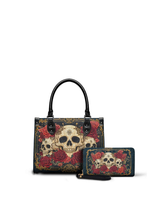 "Bloodrose" Small Leather Bag Matching Set (FREE WALLET)