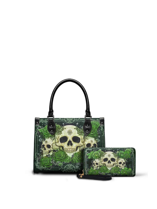 "Bloodrose" Poison Ivy - Leather Handbag Matching Set (FREE WALLET)