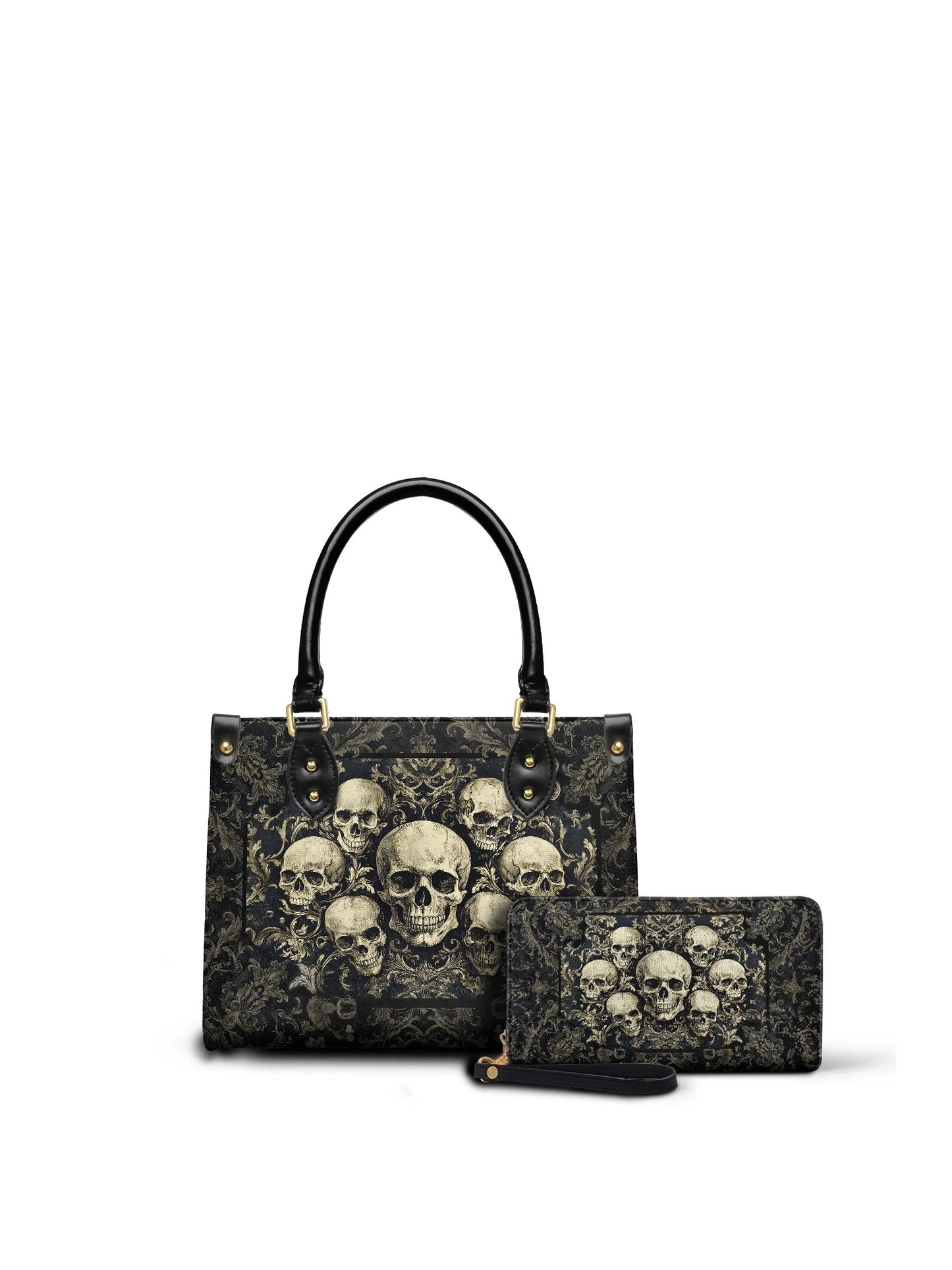"Deathmark" - Small Leather Handbag Matching Set (FREE WALLET)