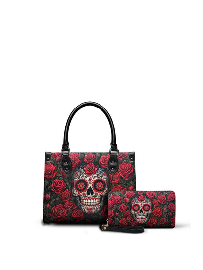 "La Roja" - Small Leather Handbag Matching Set (FREE WALLET)