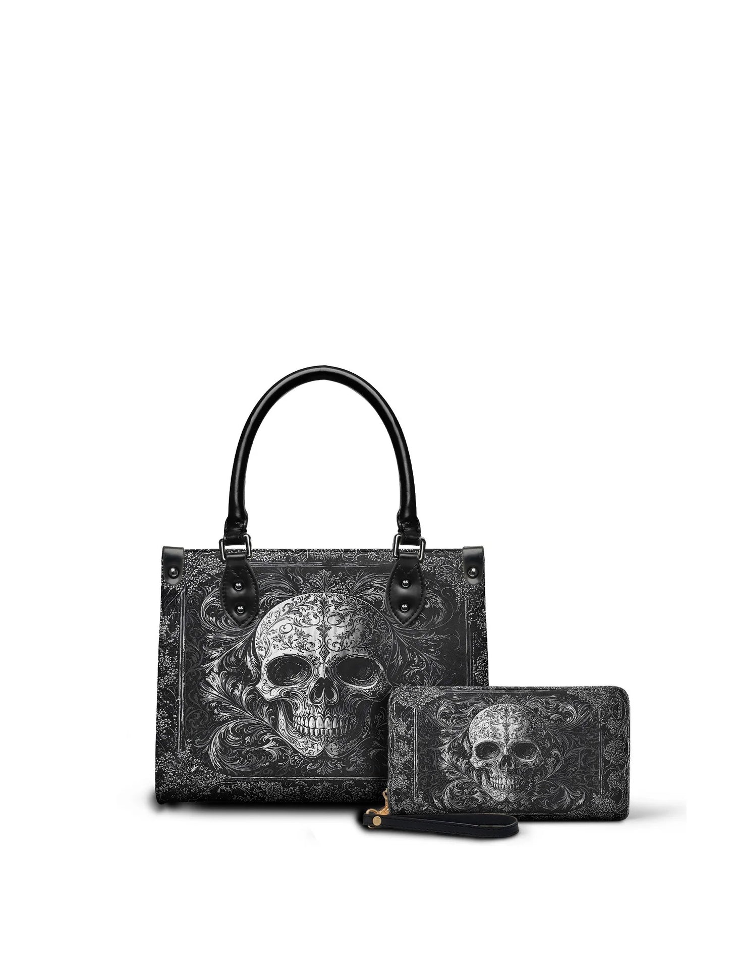 "Obscuria" - Small Leather Handbag Matching Set (FREE WALLET)