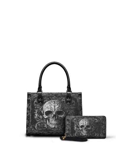"Obscuria" - Small Leather Handbag Matching Set (FREE WALLET)
