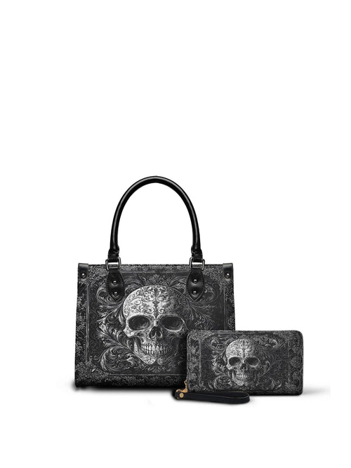 "Obscuria" - Small Leather Handbag Matching Set (FREE WALLET)
