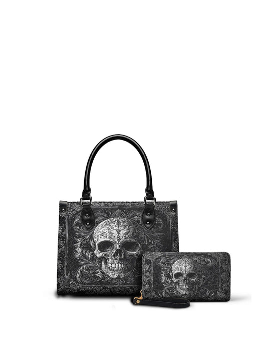 "Obscuria" - Small Leather Handbag Matching Set (FREE WALLET)