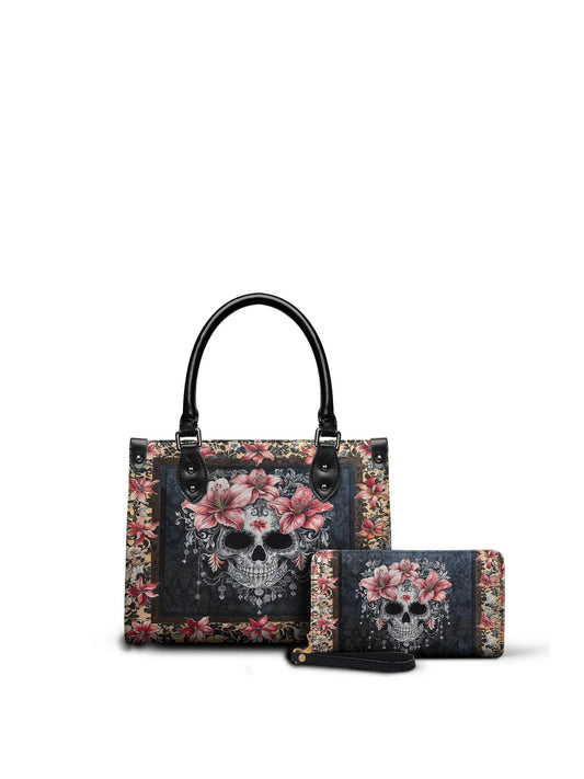 "Roselace" Small Leather Bag Matching Set (FREE WALLET)