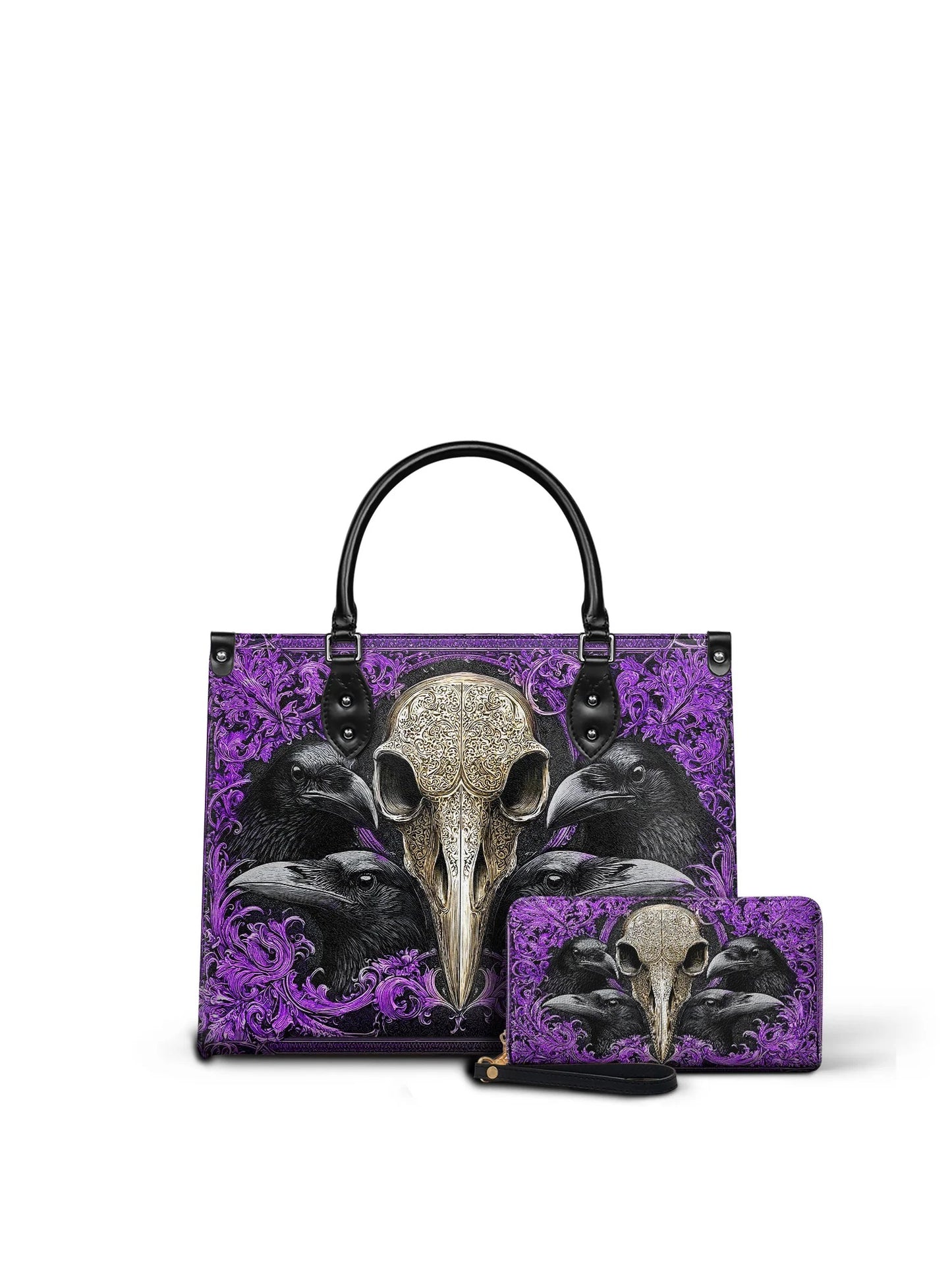 "Corvexia"- Leather Handbag Matching Set (FREE WALLET)