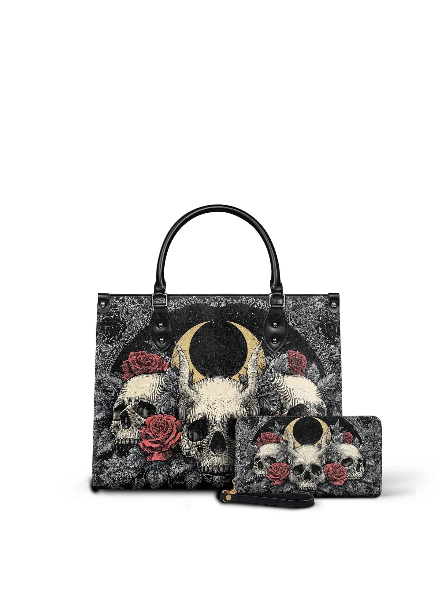 "Nightrosary" - Leather Handbag Matching Set  (FREE WALLET)