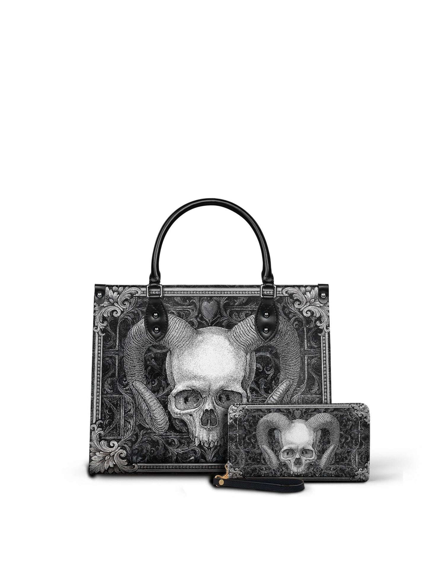 "Grimcrown" - Leather Handbag Matching Set (FREE WALLET)