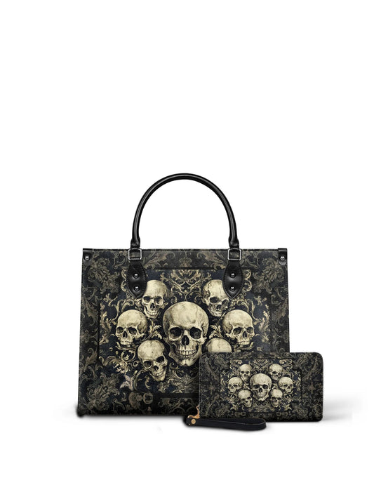 "Deathmark" - Leather Handbag Matching Set (FREE WALLET)