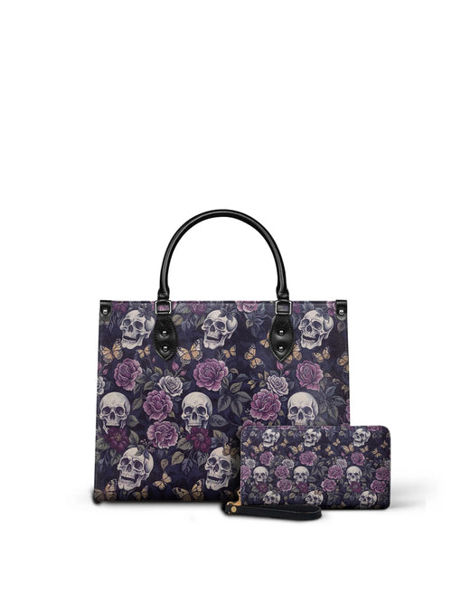 "Noctaflora" - Leather Handbag Matching Set (FREE WALLET)