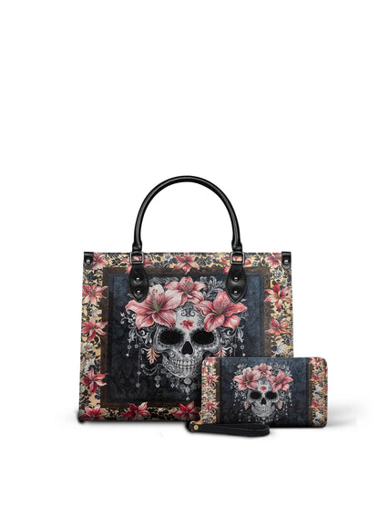 "Roselace"- Leather Handbag Matching Set (FREE WALLET)