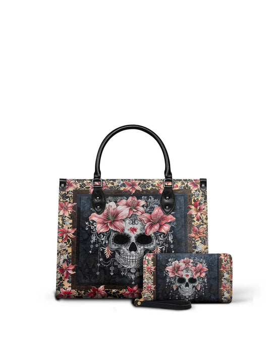 "Roselace"- Leather Handbag Matching Set (FREE WALLET)