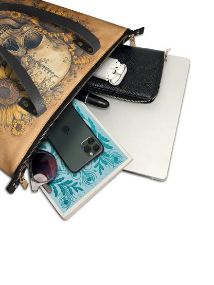 "Heliovoid" Leather Tote Bag Matching Set (FREE WALLET)