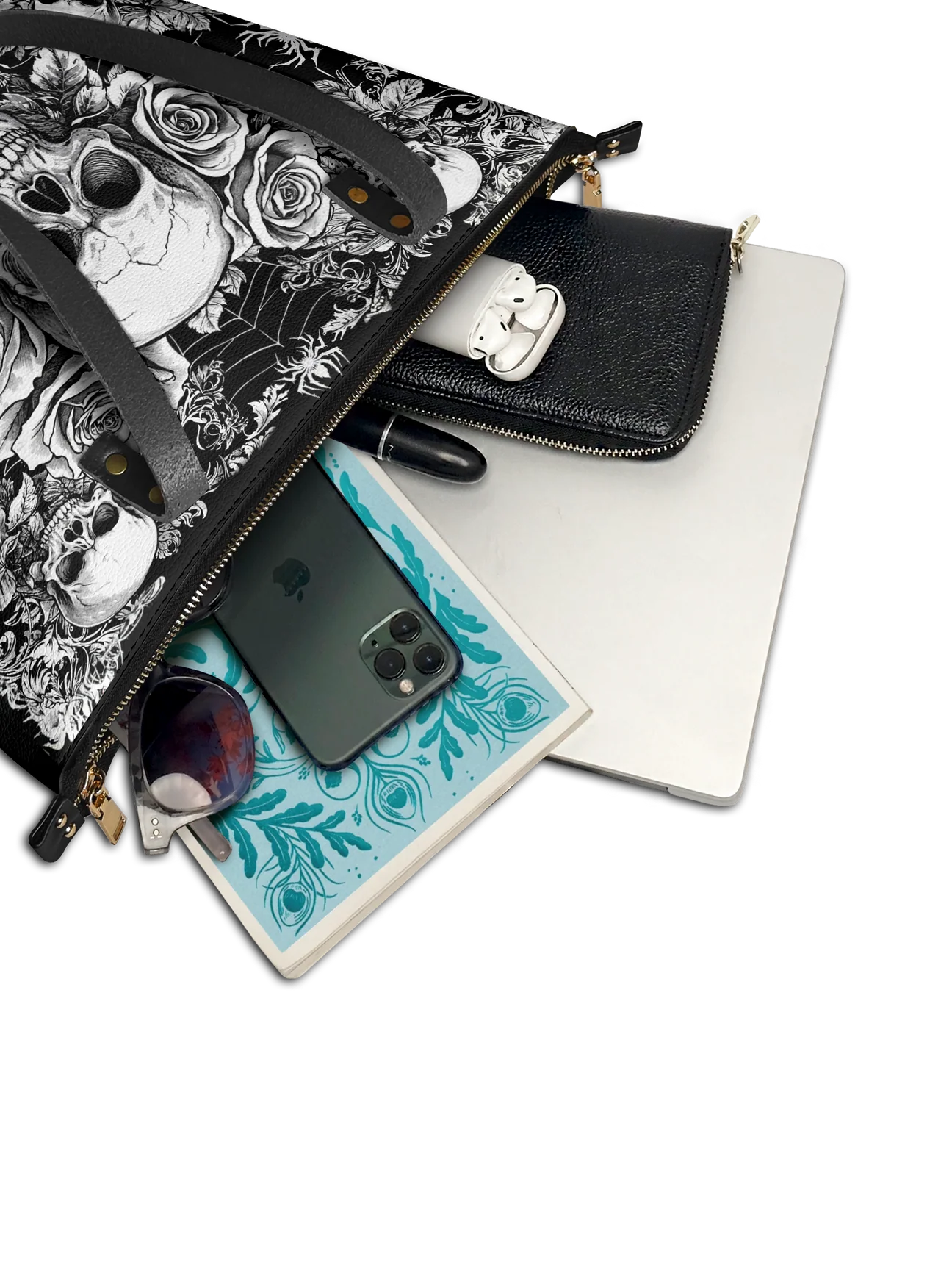 "Gravebloom" Leather Tote Bag Matching Set (FREE WALLET)