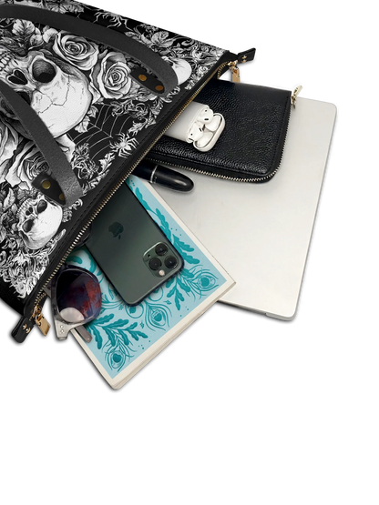 "Gravebloom" Leather Tote Bag Matching Set (FREE WALLET)