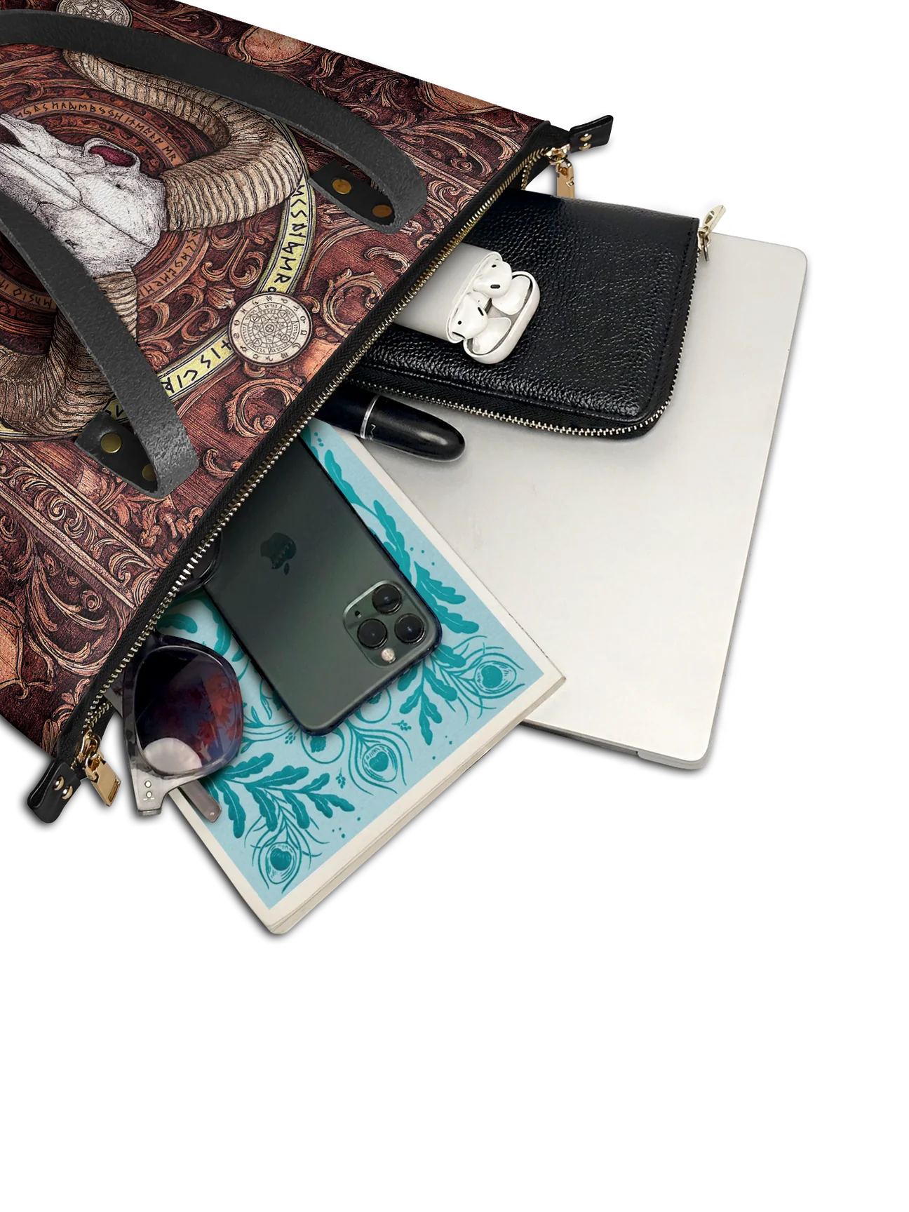 "Hexram" Leather Tote Bag Matching Set (FREE WALLET)