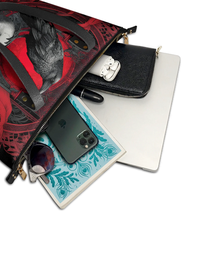 "Bloodraven" Leather Tote Bag Matching Set (FREE WALLET)