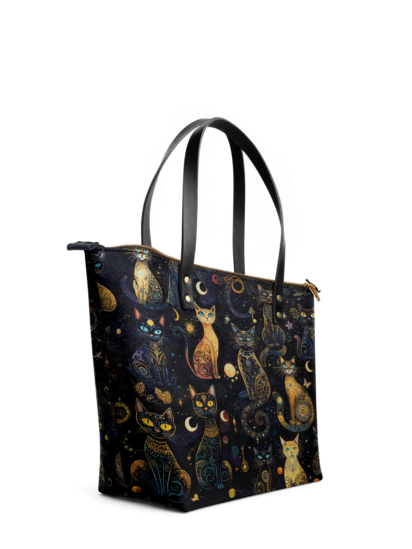 "Lunacat" Leather Tote Bag Matching Set (FREE WALLET)
