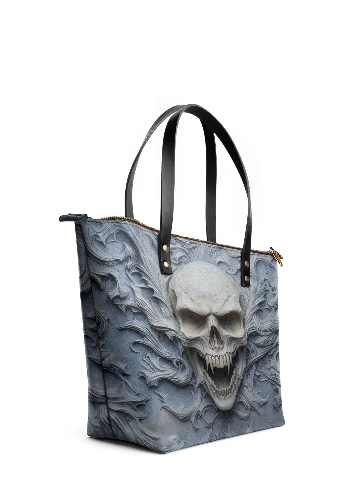 "Wraithbone" Leather Tote Bag Matching Set (FREE WALLET)