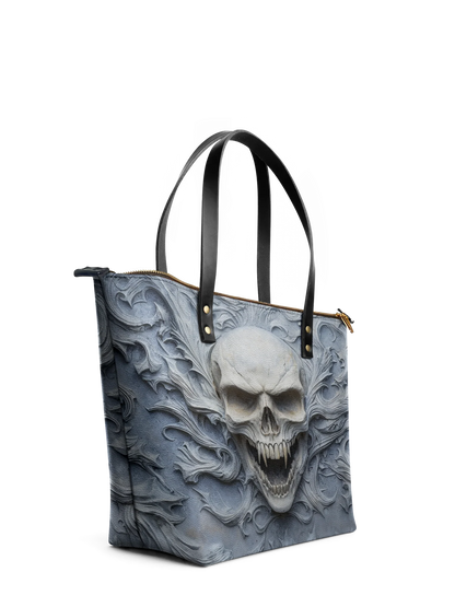 "Wraithbone" Leather Tote Bag Matching Set (FREE WALLET)