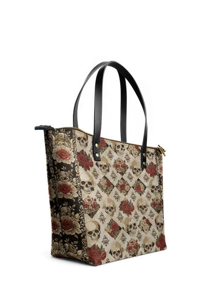 "Mournaire" Leather Tote Bag Matching Set (FREE WALLET)