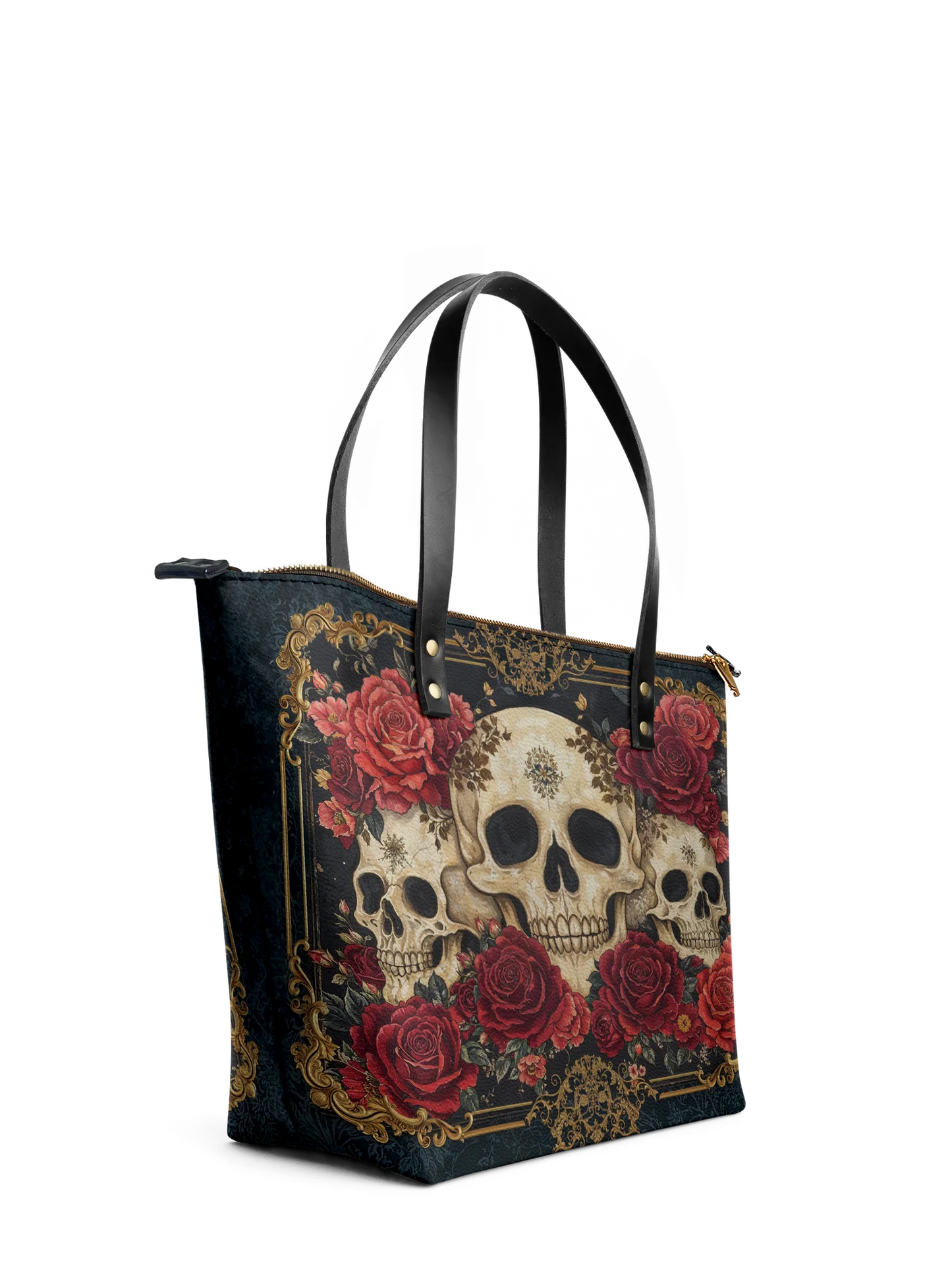 "Bloodrose" Leather Tote Bag Matching Set (FREE WALLET)