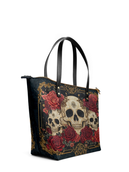 "Bloodrose" Leather Tote Bag Matching Set (FREE WALLET)