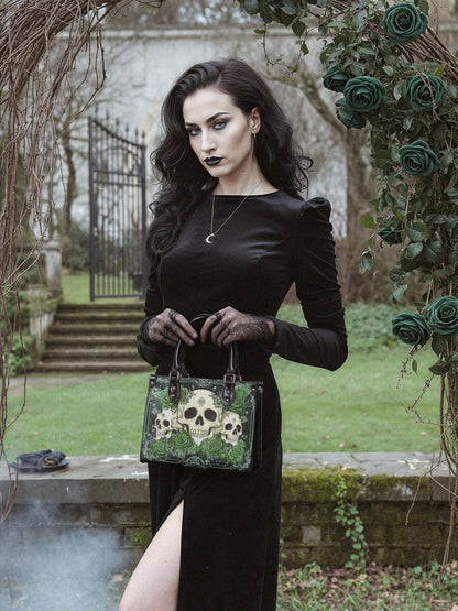 "Bloodrose" Poison Ivy - Small Leather Handbag Matching Set (FREE WALLET)