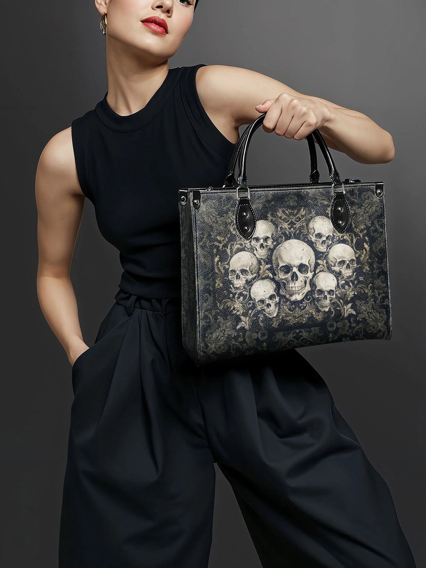 "Deathmark" - Leather Handbag Matching Set (FREE WALLET)