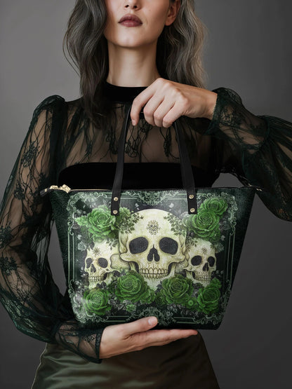 "Bloodrose" Poison Ivy Leather Tote Bag Matching Set (FREE WALLET)