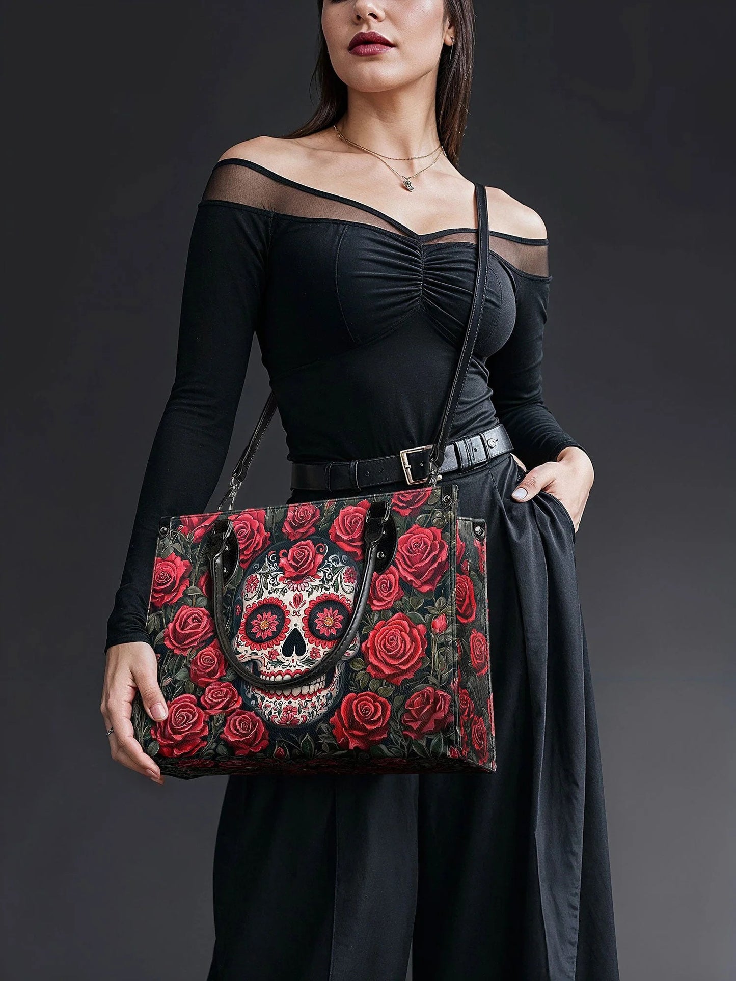 "La Roja" - Leather Handbag Matching Set (FREE WALLET)