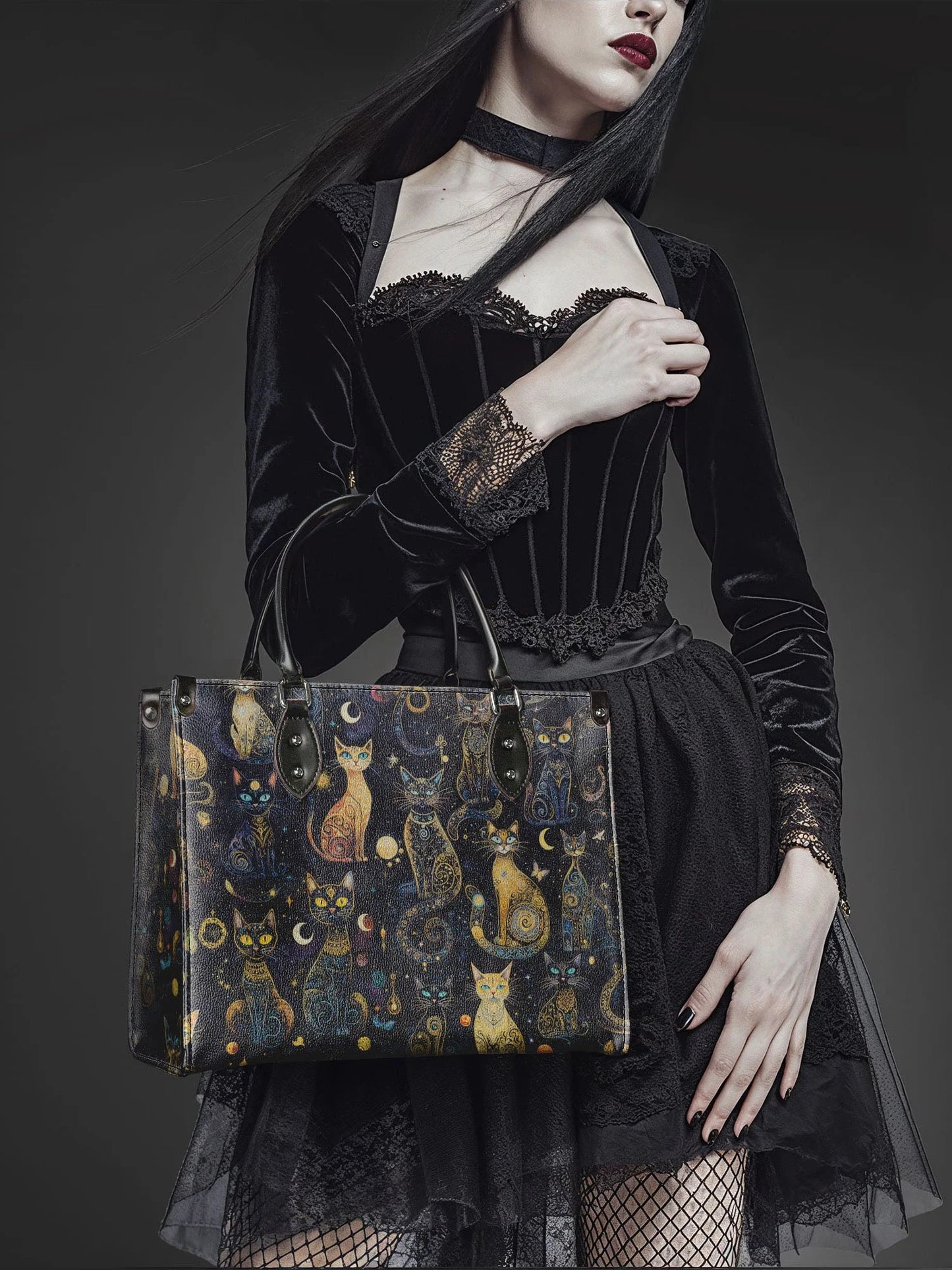 "Lunacat" - Leather Handbag Matching Set (FREE WALLET)