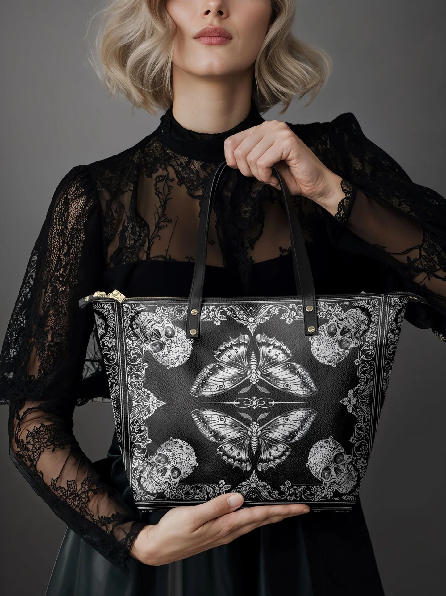 "Morthwing" Leather Tote Bag Matching Set (FREE WALLET)