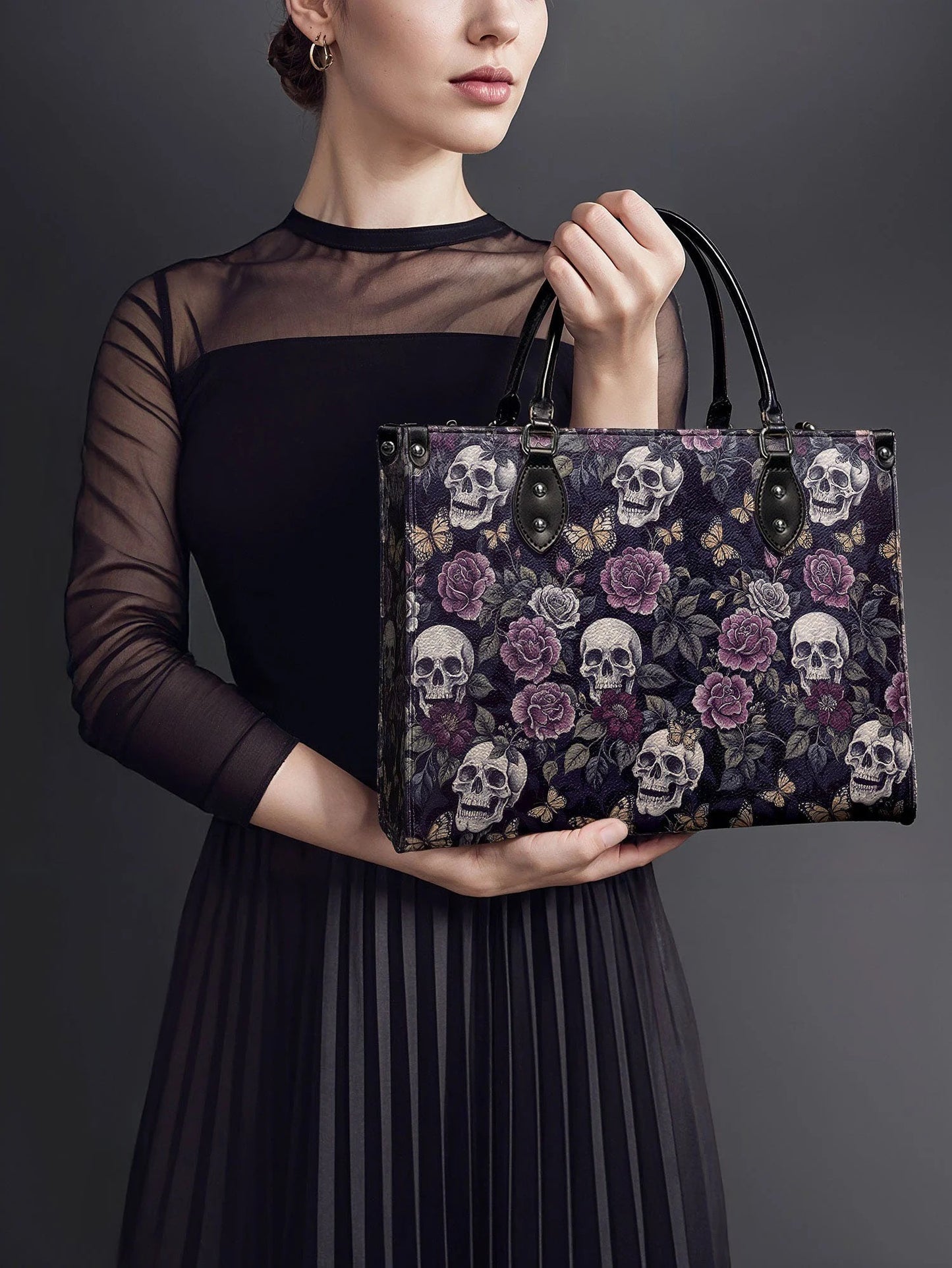 "Noctaflora" - Leather Handbag Matching Set (FREE WALLET)