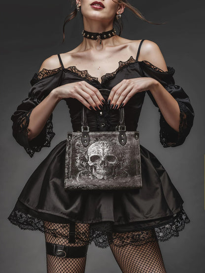 "Obscuria" - Small Leather Handbag Matching Set (FREE WALLET)