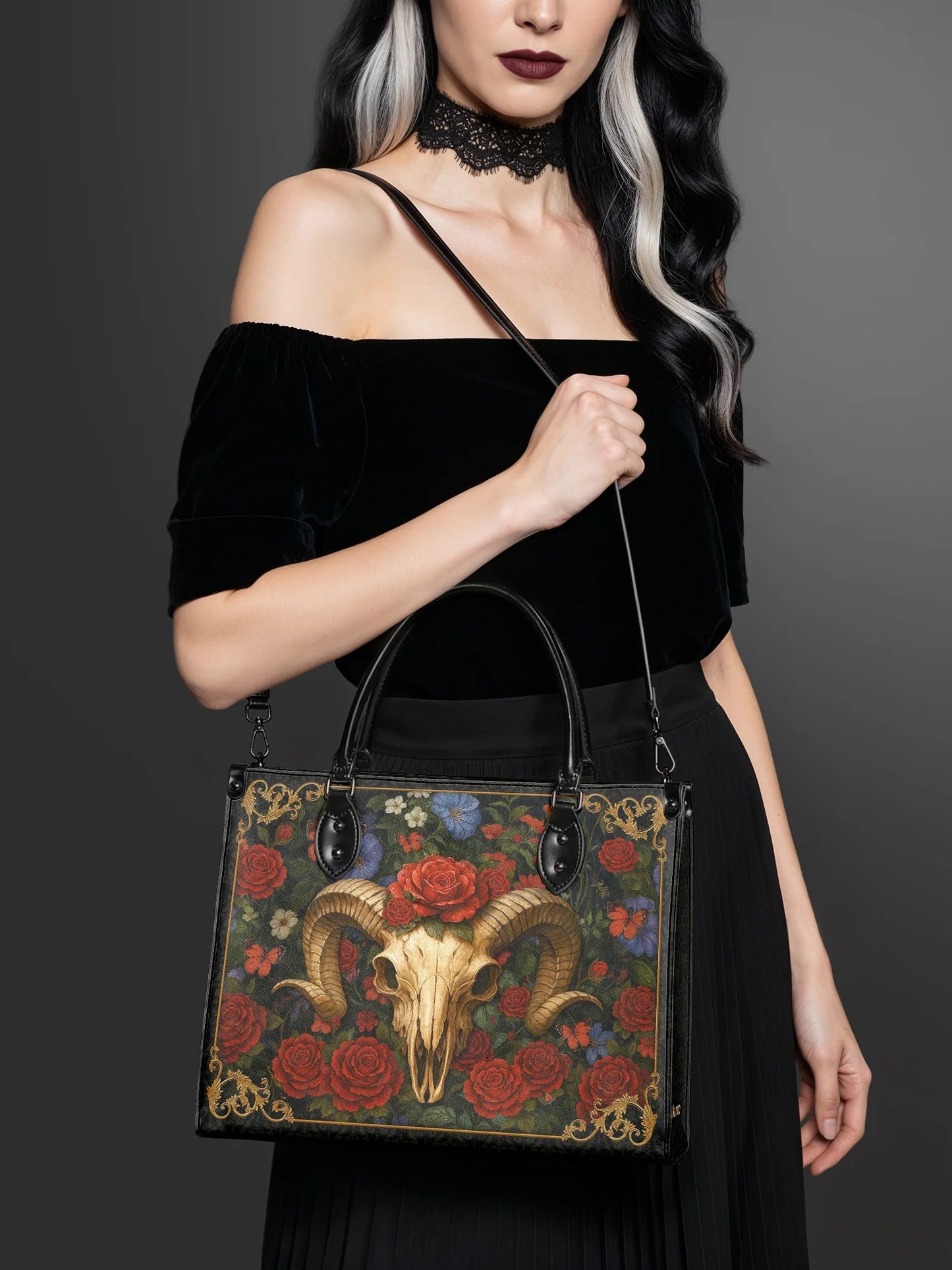 "Rosethorn" - Leather Handbag Matching Set (FREE WALLET)