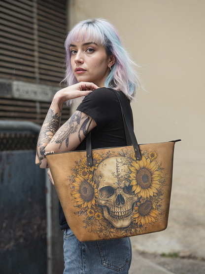"Heliovoid" Leather Tote Bag Matching Set (FREE WALLET)