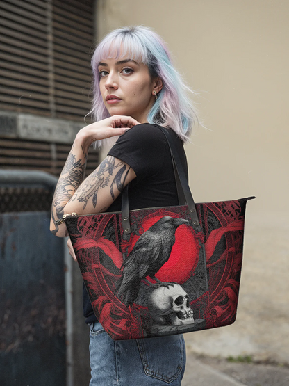 "Bloodraven" Leather Tote Bag Matching Set (FREE WALLET)