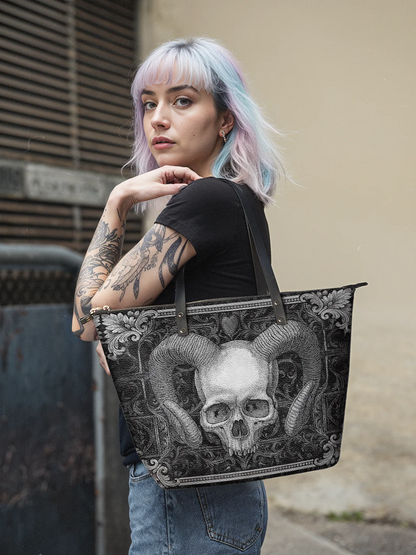 "Grimcrown" Leather Tote Bag Matching Set (FREE WALLET)