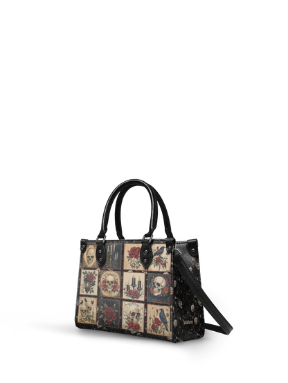 "Blacklitany" - Small Leather Handbag Matching Set  (FREE WALLET)