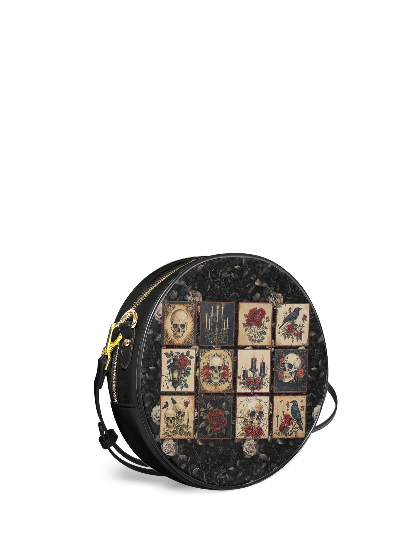"Blacklitany" Circle Crossbody Bag