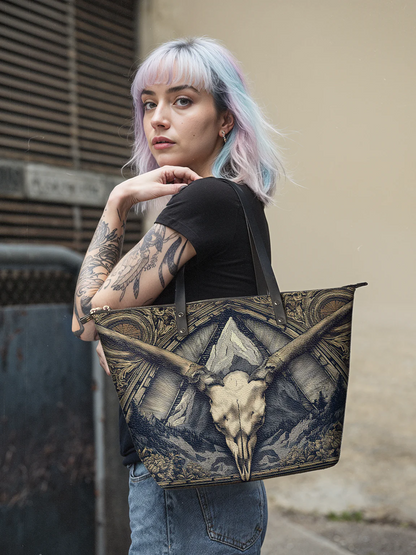 "Altarhorn" Leather Tote Bag Matching Set (FREE WALLET)