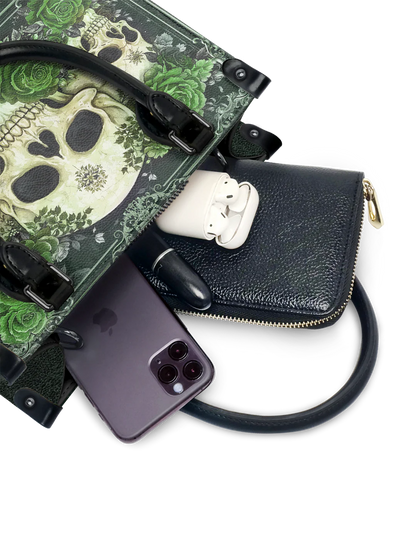 "Bloodrose" Poison Ivy - Small Leather Handbag Matching Set (FREE WALLET)