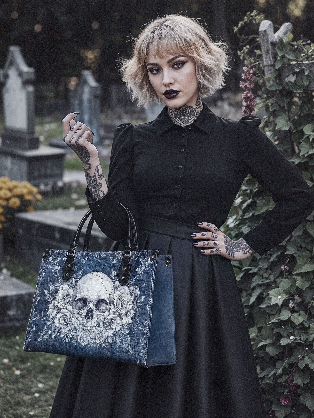 "Frostmourne"- Leather Handbag Matching Set (FREE WALLET)