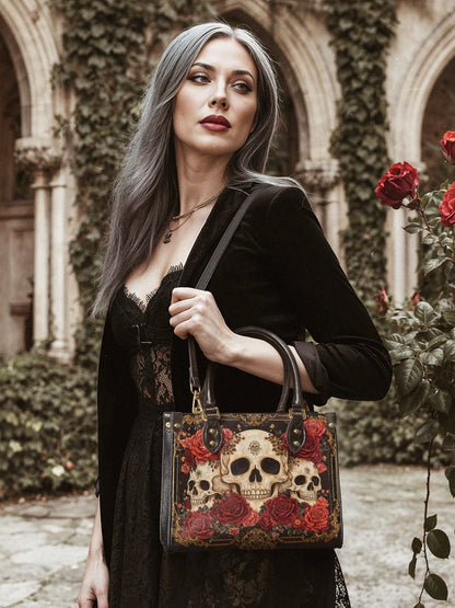 "Bloodrose" Small Leather Bag Matching Set (FREE WALLET)