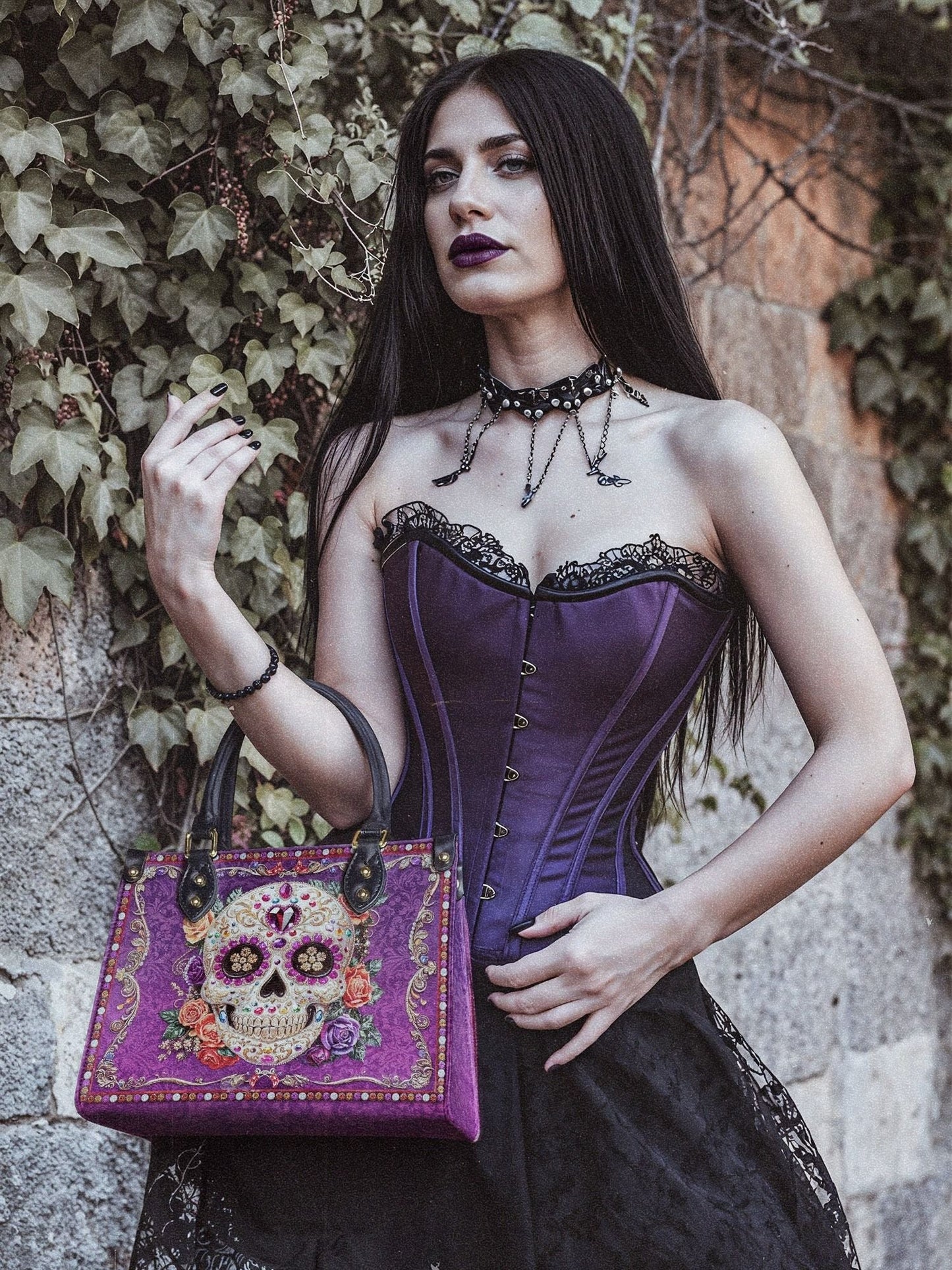 "Catrinelle" Small Leather Bag  Matching Set  (FREE WALLET)