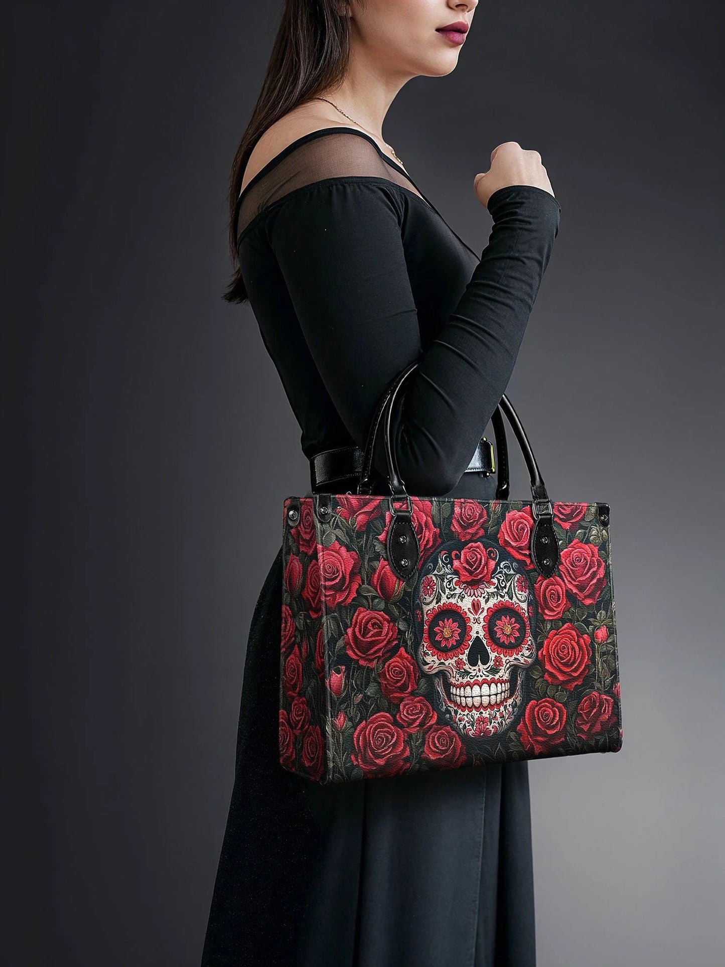 "La Roja" - Leather Handbag Matching Set (FREE WALLET)